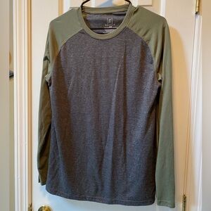 George Olive and Charcoal Long Sleeve Top size Small 34-36